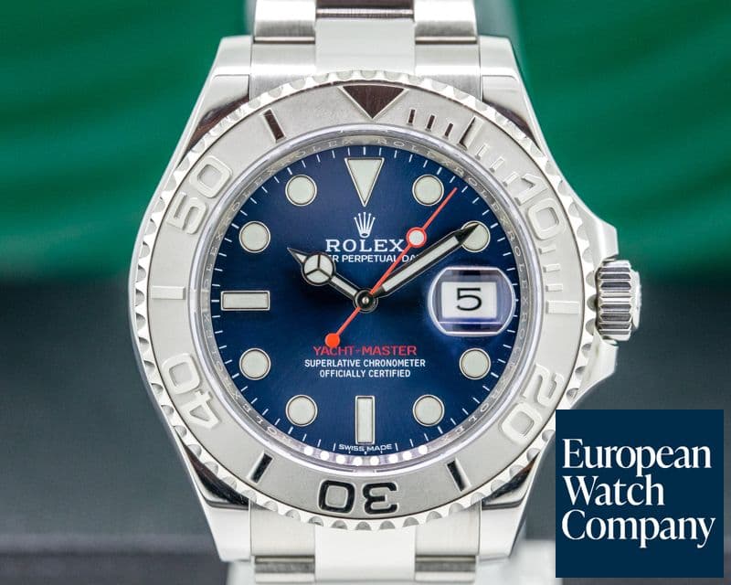 Image of Rolex Yacht Master SS Blue Dial / Platinum Bezel 