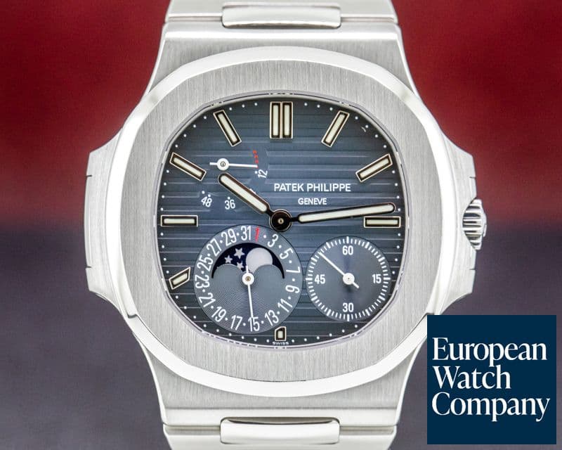 Image of Patek Philippe Jumbo Nautilus 5712 Moonphase Power Reserve SS 
