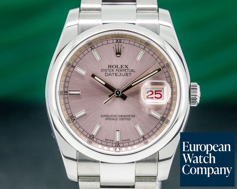 Image of Rolex Datejust Pink Stick Dial SS Oyster Bracelet
