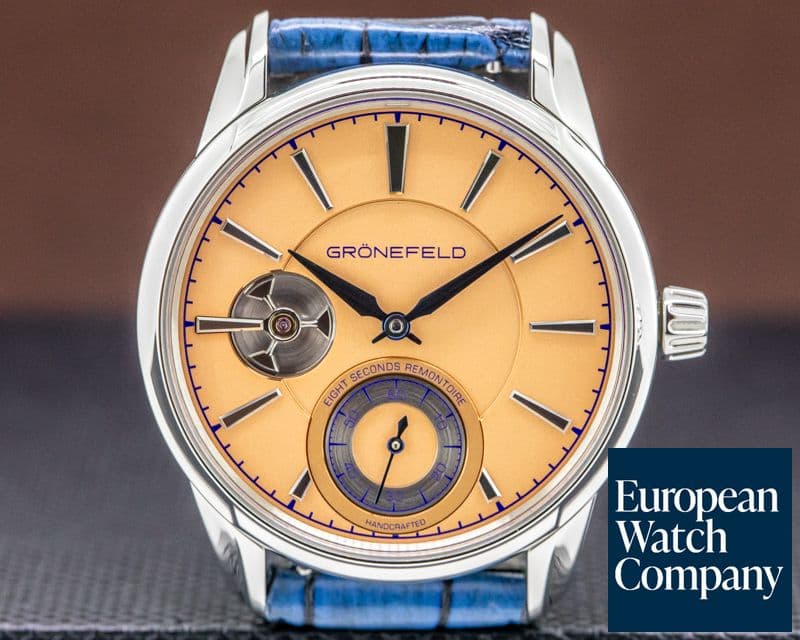 Image of Gronefeld 1941 Remontoire Constant Force Steel Salmon Dial LIMITED