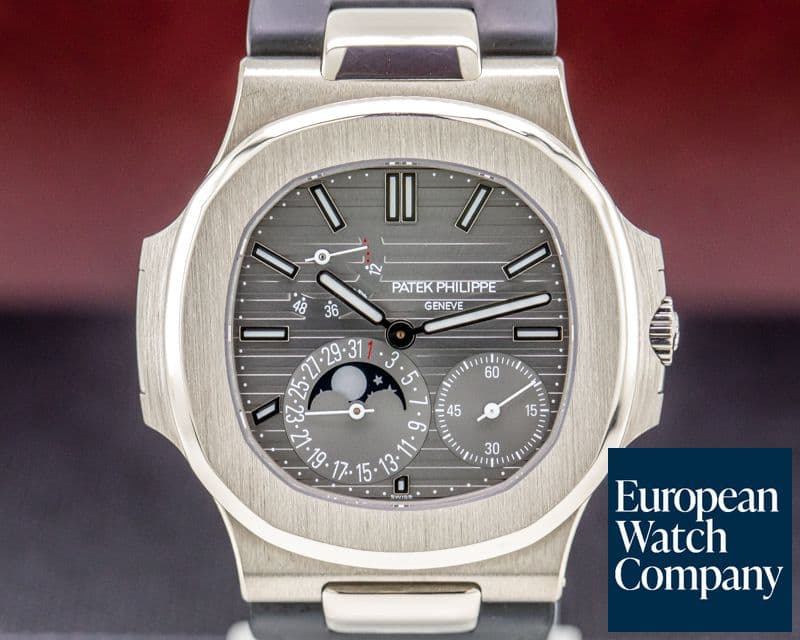 Image of Patek Philippe Nautilus Power Reserve Moonphase 18K White Gold 