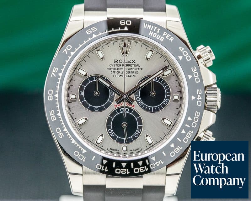 Image of Rolex Daytona 18K White Gold Ceramic Oysterflex Silver Dial UNWORN 