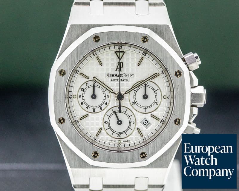 Image of Audemars Piguet Royal Oak Chronograph White Dial SS FULL SET