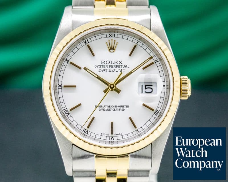 Image of Rolex Datejust White Dial SS / 18K 