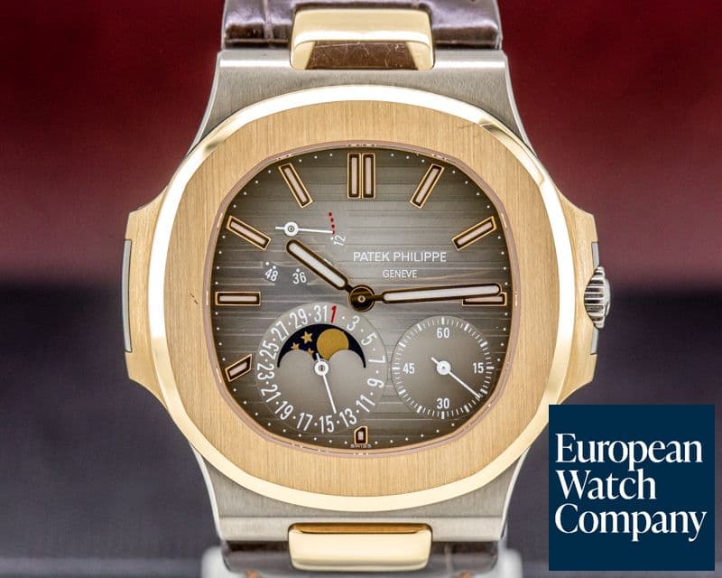 Image of Patek Philippe Jumbo Nautilus 18K White / Rose Gold FULL SET
