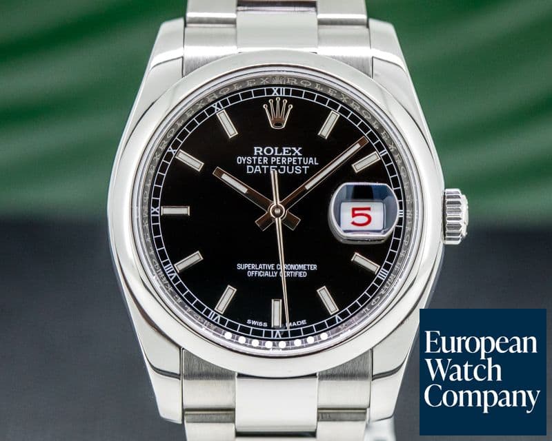 Image of Rolex Datejust Black Stick Dial SS / SS