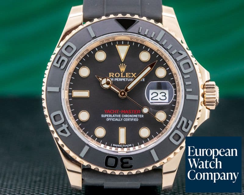 Image of Rolex Yacht Master 18K Rose Gold / Rubber 40MM