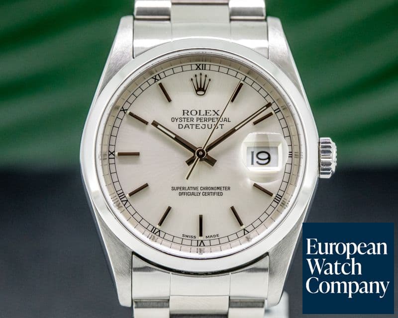 Image of Rolex Datejust Silver Stick Dial SS Oyster FULL SET