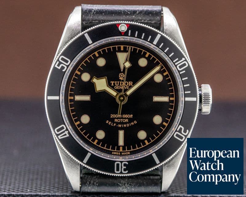 Image of Tudor Tudor Heritage Black Bay BLACK SS / Leather