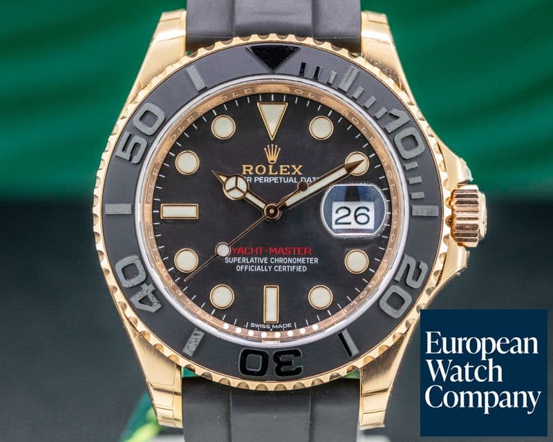 Image of Rolex Yacht Master 18K Rose Gold / Rubber UNWORN