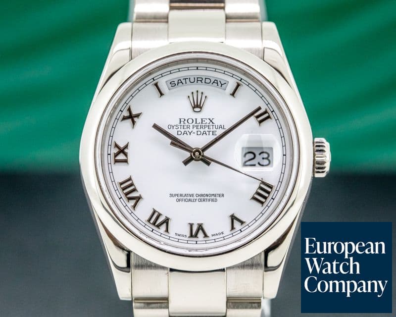 Image of Rolex Day Date Oyster President White Roman 18K White Gold