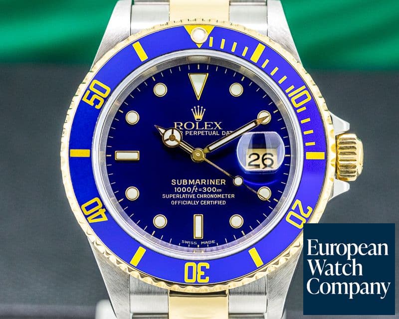 Image of Rolex Submariner 16613 Blue Dial SS / 18K