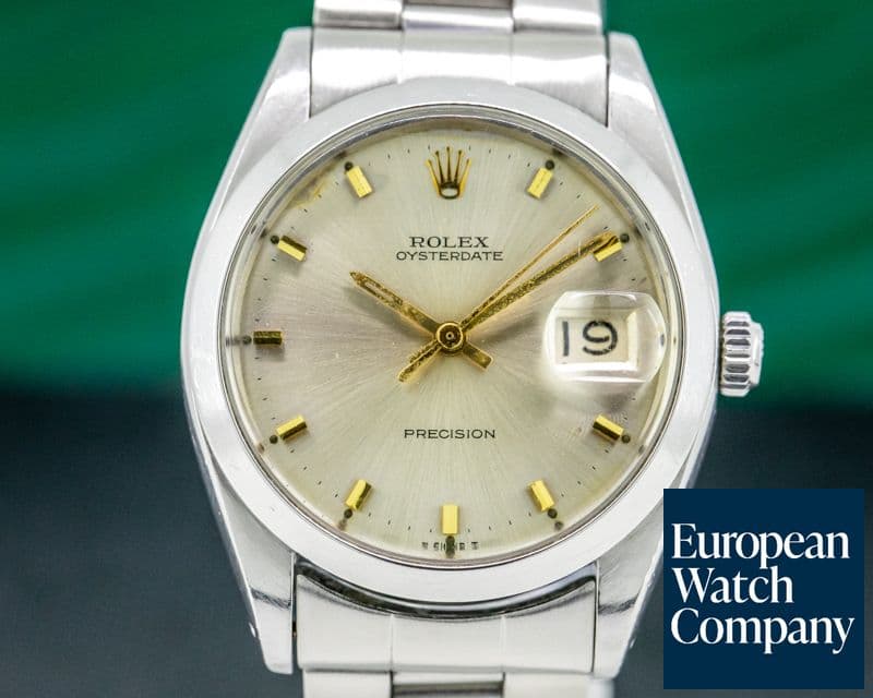 Image of Rolex Oyster Date SS Silver Dial Bracelet c. 1966