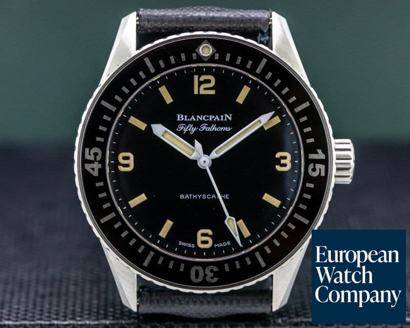Image of Blancpain Fifty Fathoms 38mm Bathyscaphe for HODINKEE 
