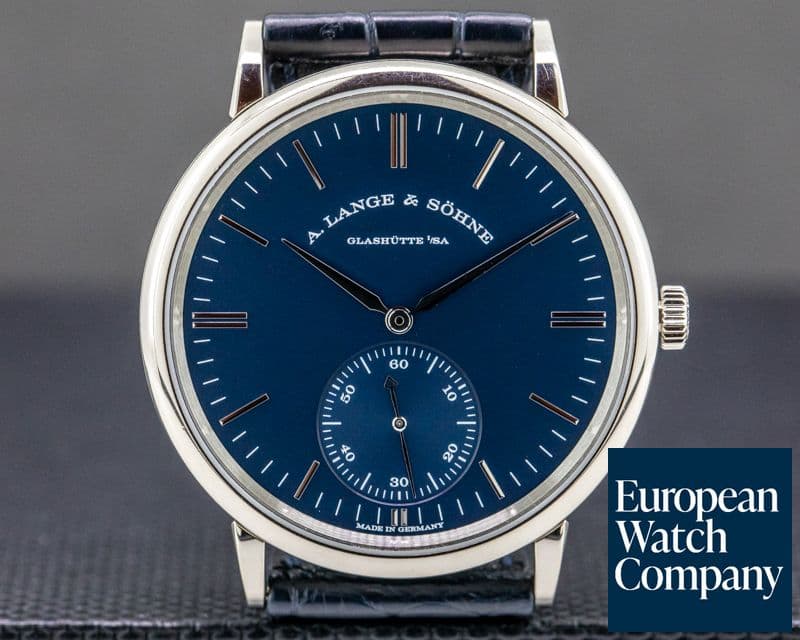 Image of A. Lange and Sohne Saxonia BLUE DIAL Automatik 18K White Gold NOVELTY