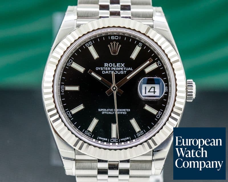 Image of Rolex Datejust 41 Black Stick Dial SS / Jubilee UNWORN