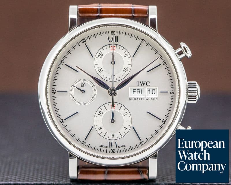 Image of IWC Portofino Chronograph SS Silver Dial 