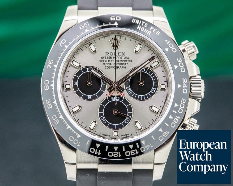 Image of Rolex Daytona 18K White Gold Ceramic Oysterflex Silver Dial 2018