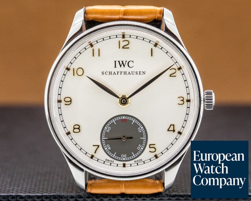 Image of IWC Portuguese Manual Hand Wound Silver Dial 44MM