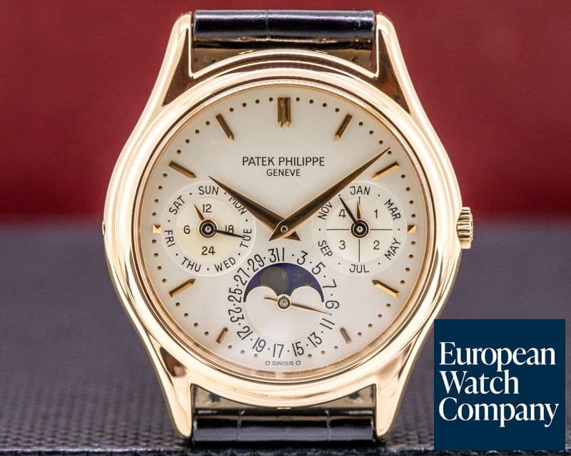 Image of Patek Philippe Perpetual Calendar Rose Gold Silver Dial EARLY