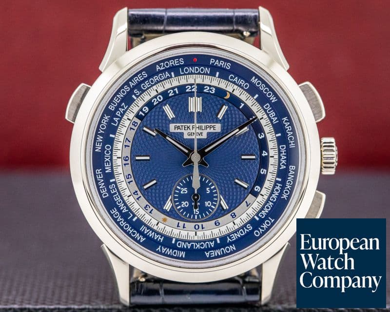 Image of Patek Philippe World Time Chronograph 18k White Gold 