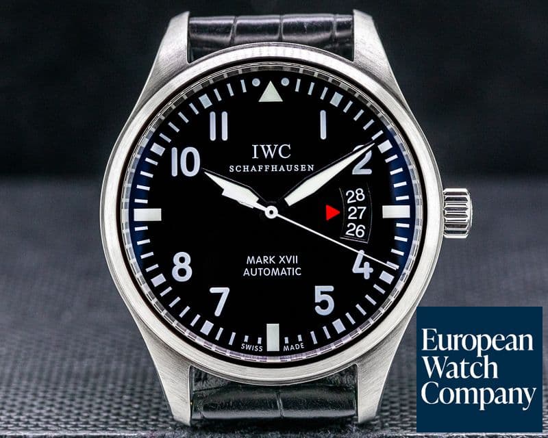 Image of IWC Mark XVII Black Dial SS / Alligator 