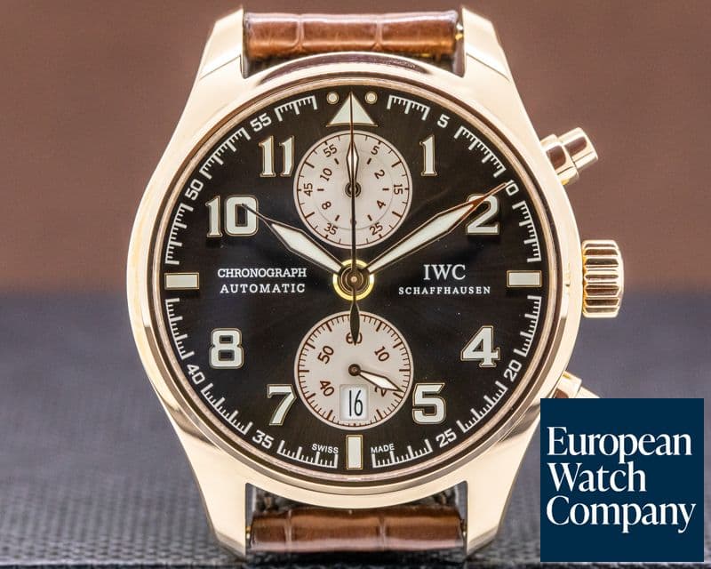 Image of IWC Pilots Chronograph Edition Antoine de Saint Exupery 18K Rose Gold