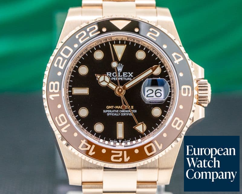 Image of Rolex GMT Master II 18K Everose Ceramic Root Beer UNWORN
