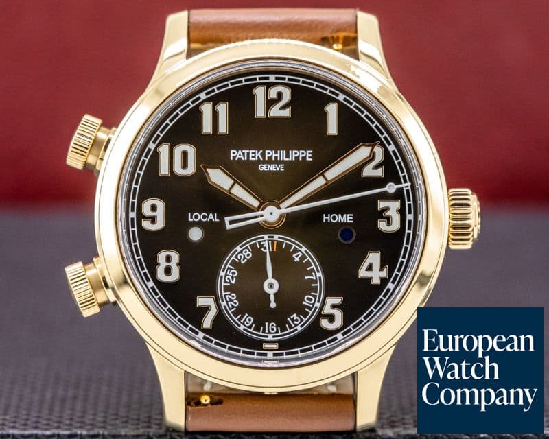 Image of Patek Philippe Mid Size Calatrava Pilot Travel Time 18k Rose Gold 