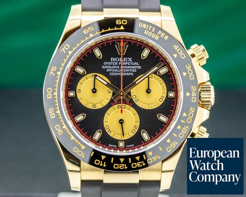 Image of Rolex Daytona Black Dial 18K Yellow Gold / Rubber UNWORN