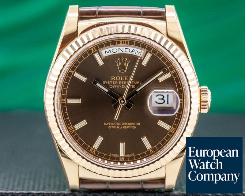 Image of Rolex Day Date President 36mm Chocolate Dial 18K Rose Gold 