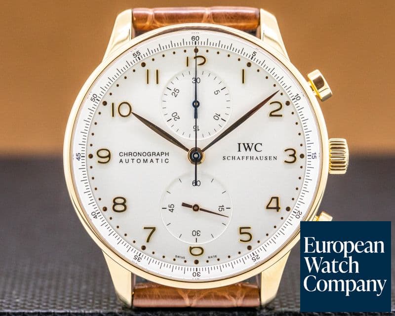Image of IWC Portugieser Chronograph 18K Rose Gold / Silver Dial  