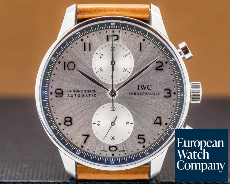 Image of IWC Portuguese Chronograph LTD "Zurich Boutique" SS Silver Dial 