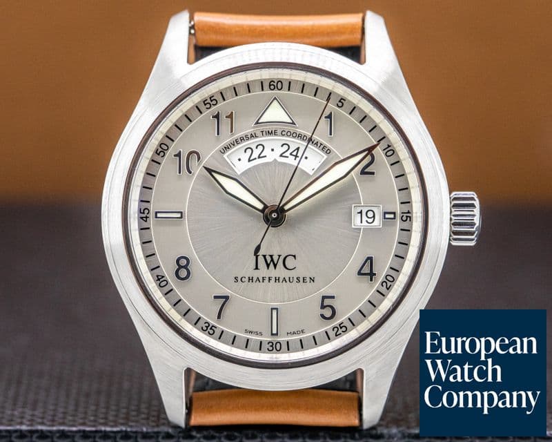 Image of IWC UTC Spitfire SS Silver Dial