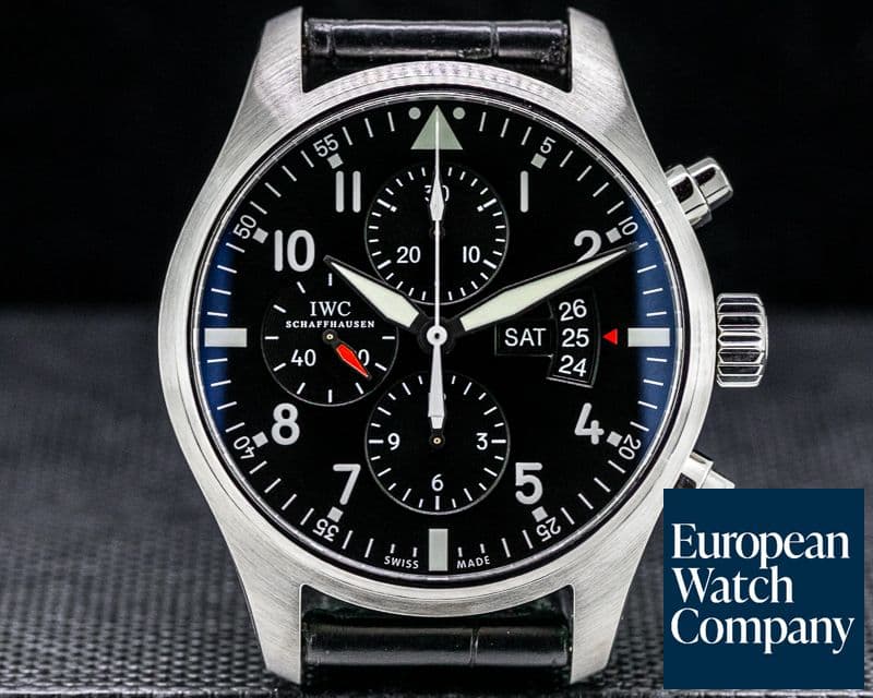 Image of IWC Pilot Chronograph SS Black Dial 43MM