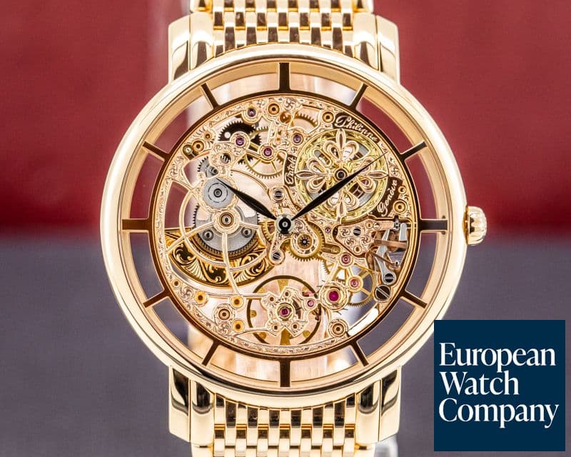 Image of Patek Philippe Ultra Thin Skeleton 18K Rose Gold / Bracelet 