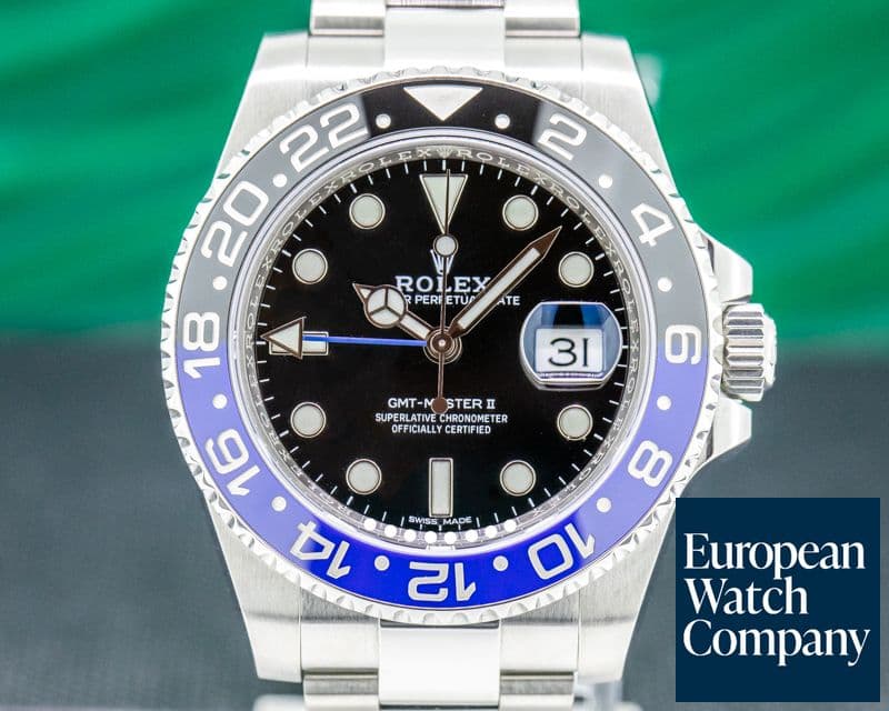 Image of Rolex GMT Master II Ceramic Black & Blue "Batman" SS 