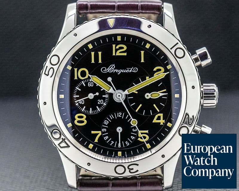 Image of Breguet Type XX Aeronavale Black Dial SS 