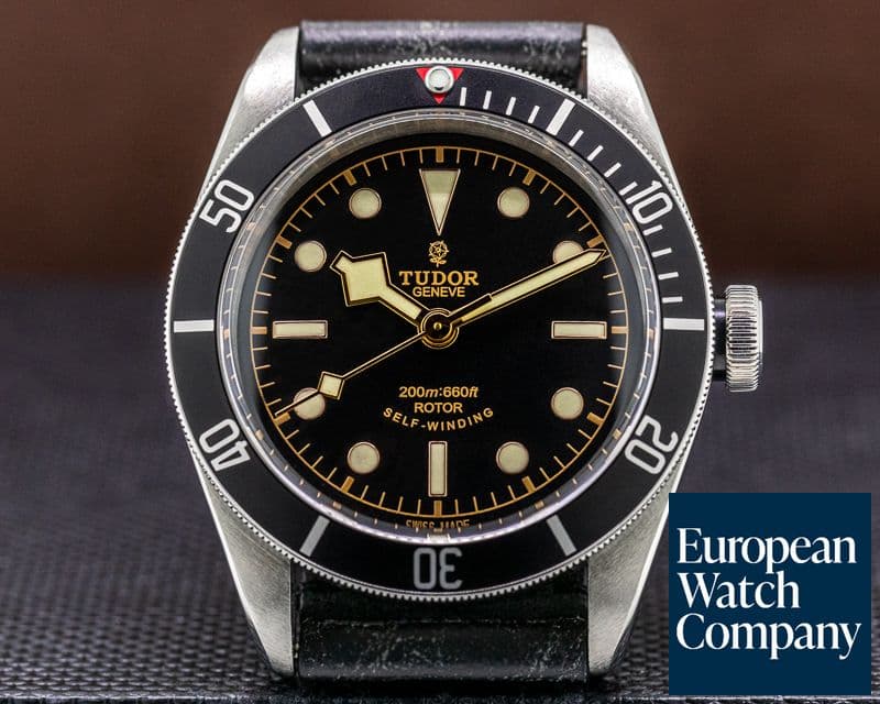 Image of Tudor Tudor Heritage Black Bay BLACK SS / Leather