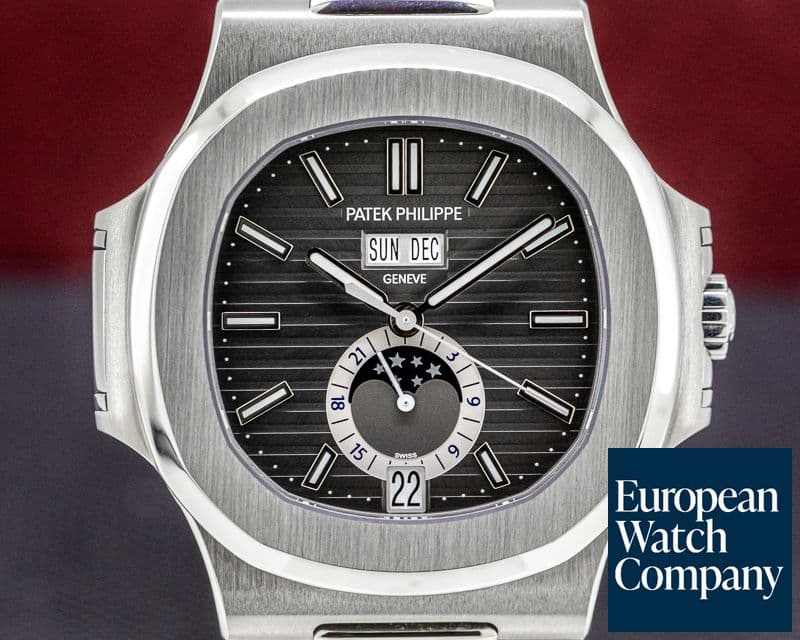 Image of Patek Philippe Nautilus Annual Calendar 5726 Moon SS Grey Dial 