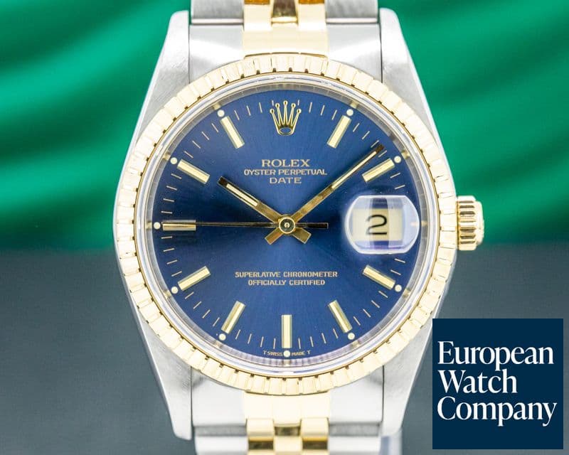 Image of Rolex Oyster Date Blue Dial 18K / SS Jubilee