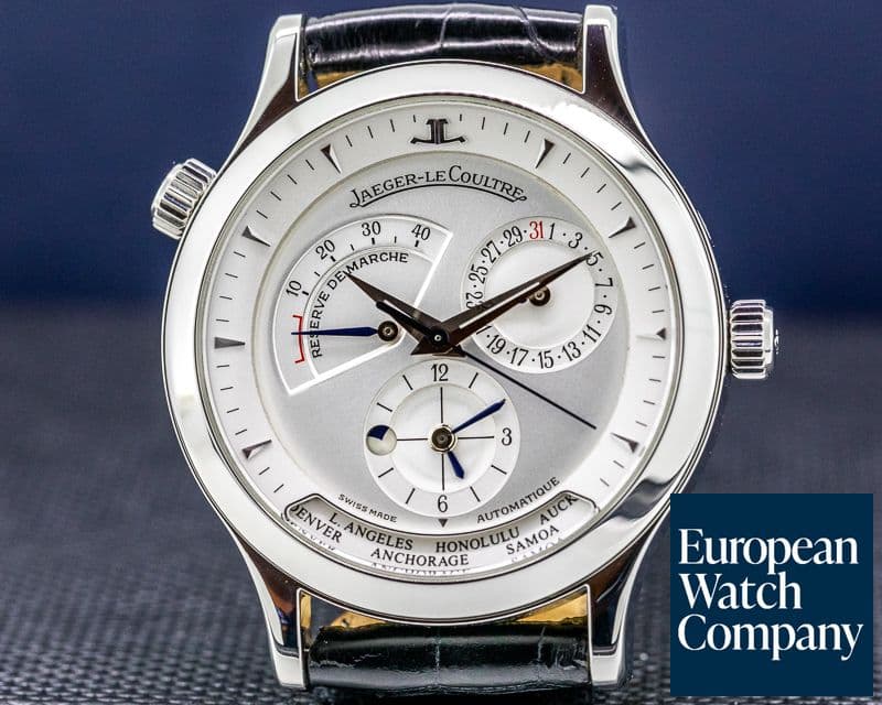 Image of Jaeger LeCoultre Master Geographic Steel Silver Dial / Deployment 