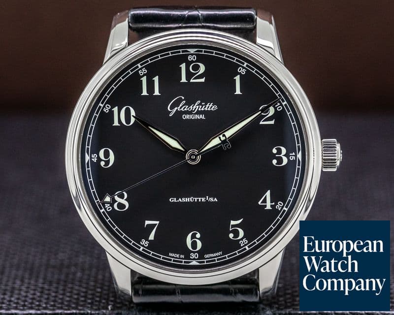 Image of Glashutte Original Senator Excellence SS Black Dial 