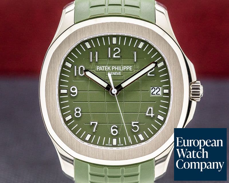 Image of Patek Philippe Aquanaut 18K White Gold / Khaki Green Dial UNWORN