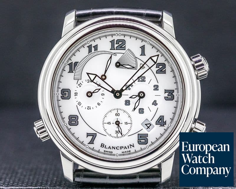 Image of Blancpain Leman Reveil GMT SS White Dial 