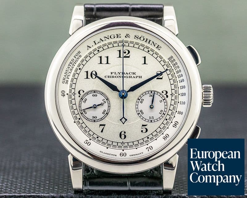 Image of A. Lange and Sohne 1815 Flyback Chronograph 401.026 Silver Dial 18K White Gold 