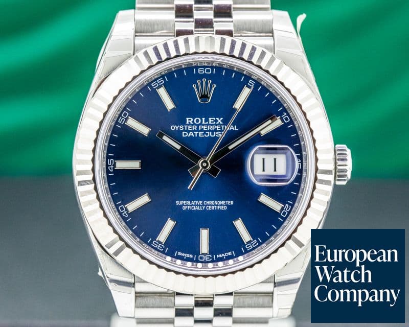 Image of Rolex Datejust 41 Blue Stick Dial SS / SS