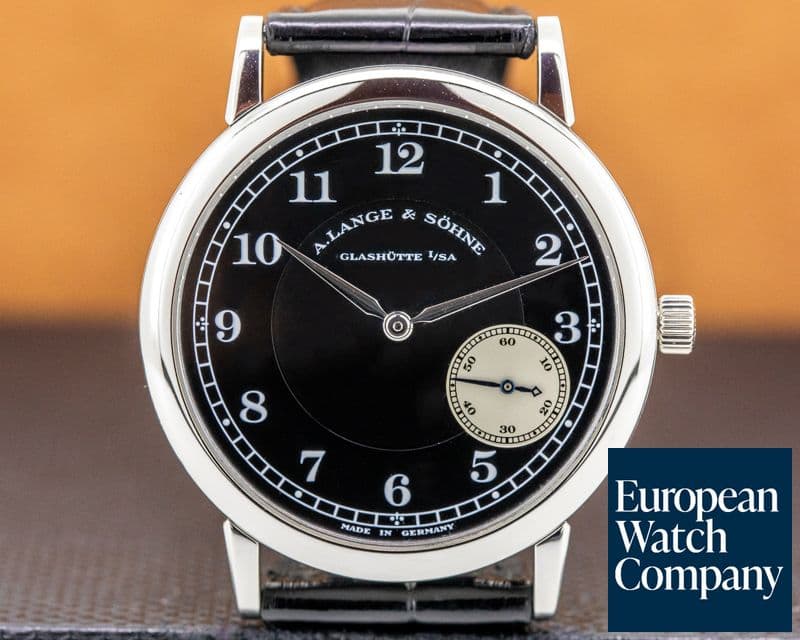Image of A. Lange and Sohne 1815 "Side Step" 222.049 Wempe Black Dial Platinum 