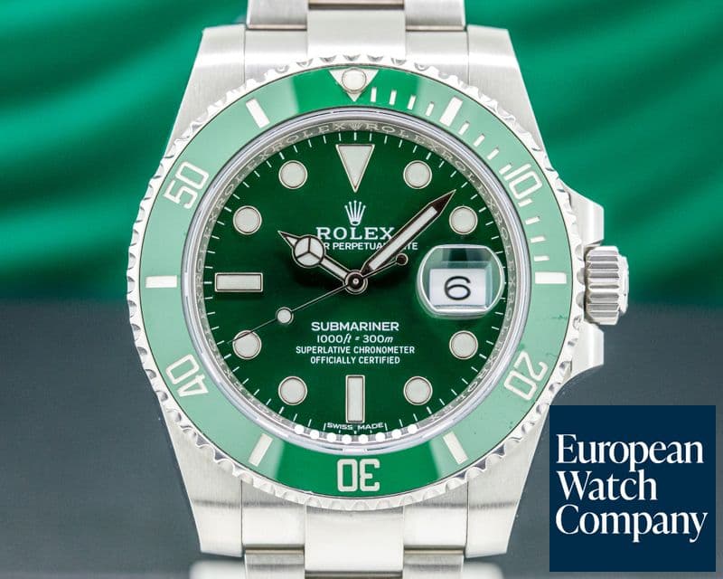 Image of Rolex Submariner HULK Green Ceramic Bezel Green Dial SS 