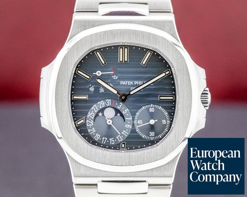 Image of Patek Philippe Jumbo Nautilus 5712 Moonphase Power Reserve SS 